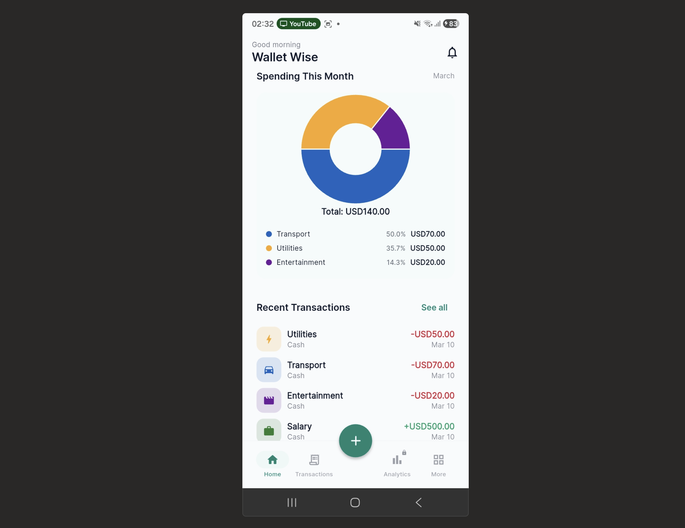 WalletWise project screenshot